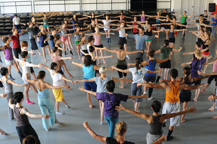 Gaga People with Ohad Naharin. Photo: Gadi Dagon.